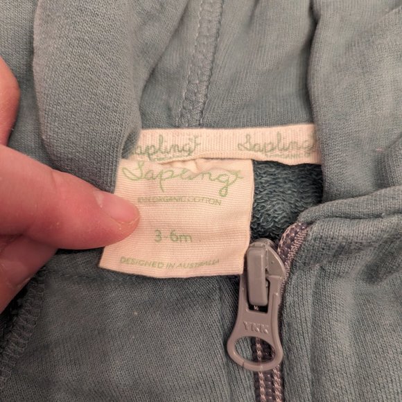 Sapling Organic Cotton Zipsuit 3-6 mo - Picture 2 of 2